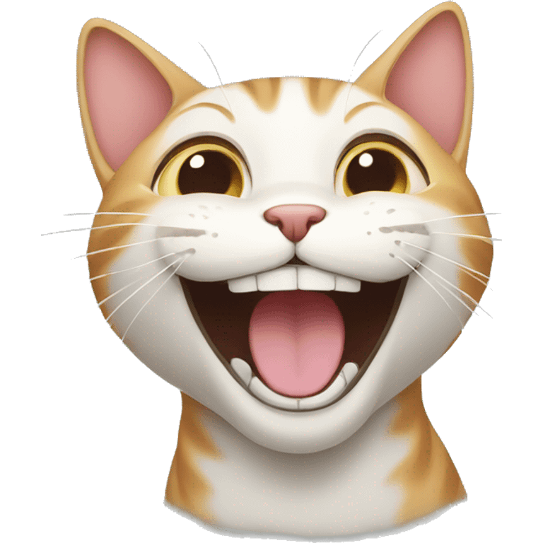 Cat laughing emoji