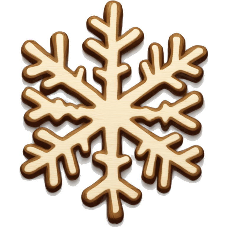 Melting snowflake wood emoji