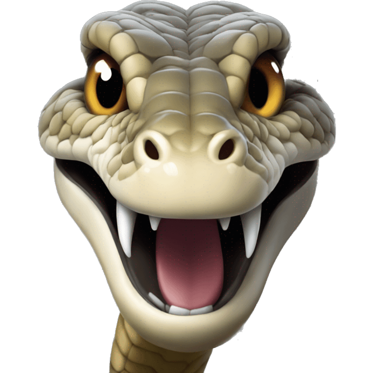 a Viper with an imposing behind and with a tongue hanging out emoji