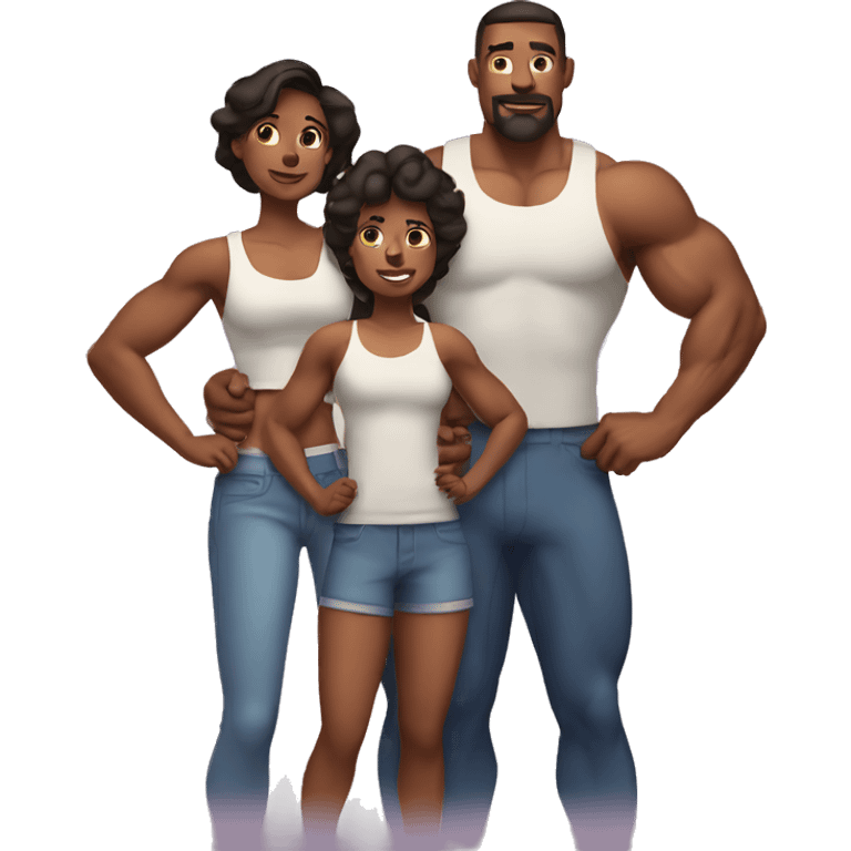 muscular family emoji