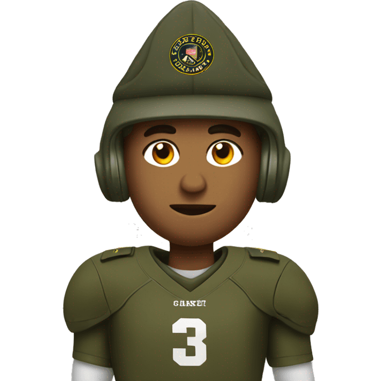 Thanksgiving Turkey wearing Army Football Uniform emoji