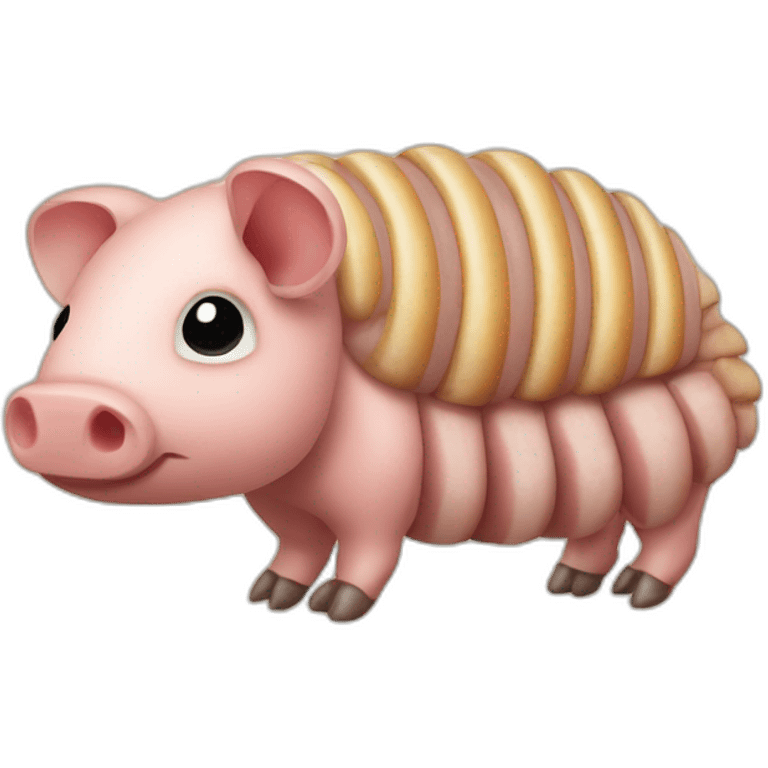 Brindled pig armadillo cow centipede insect emoji