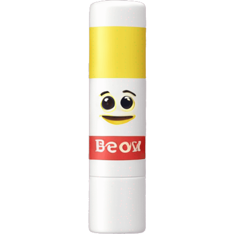 lip balm with label emoji