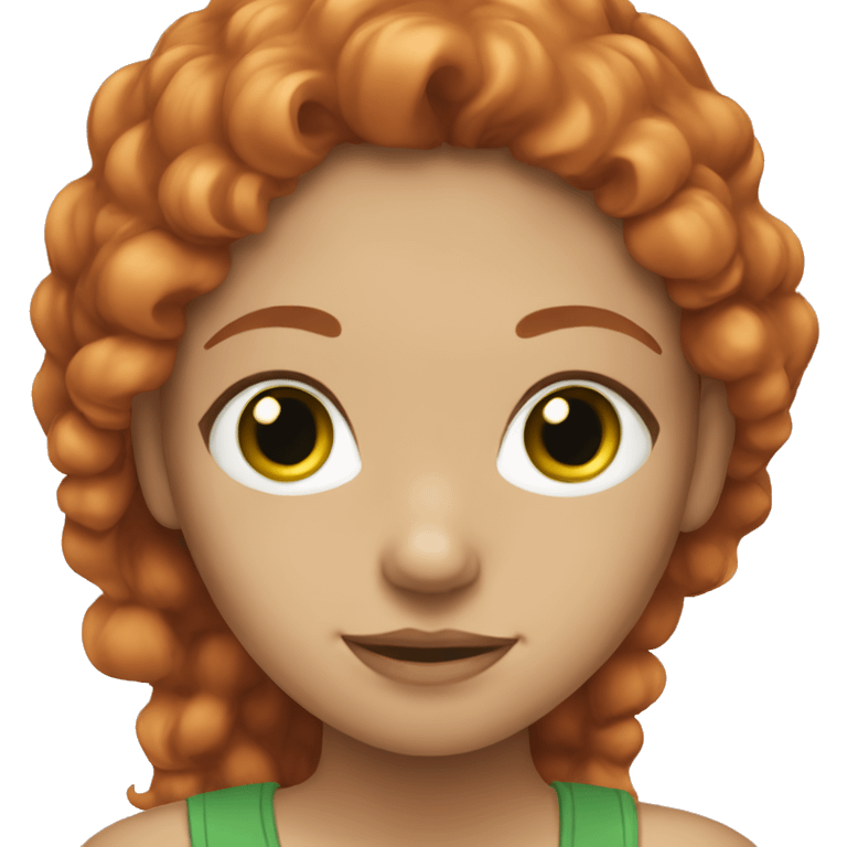 light-skinned red-haired girl with green eyes emoji