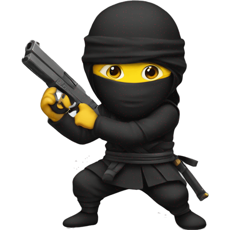 A ninja with a gun emoji