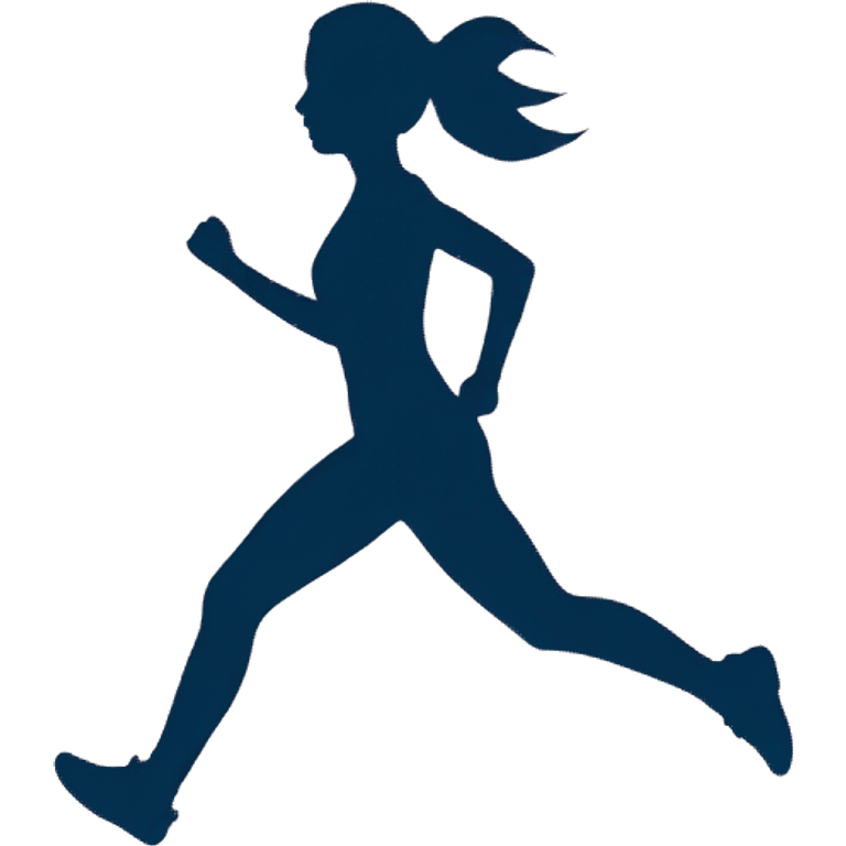 running woman silhouette emoji