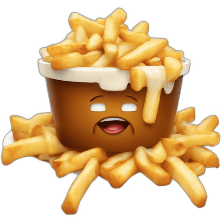 Poutine qui mange de la poutine emoji