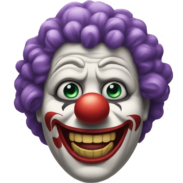 scary clown face emoji