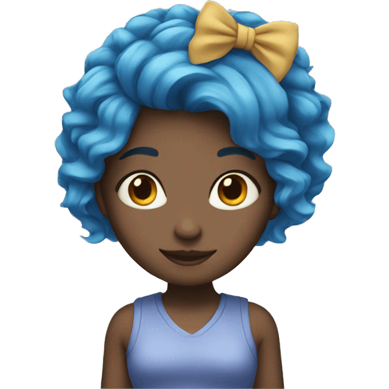 blue hair girl emoji