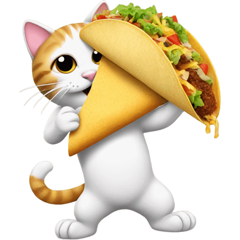 Cat eating a taco  emoji