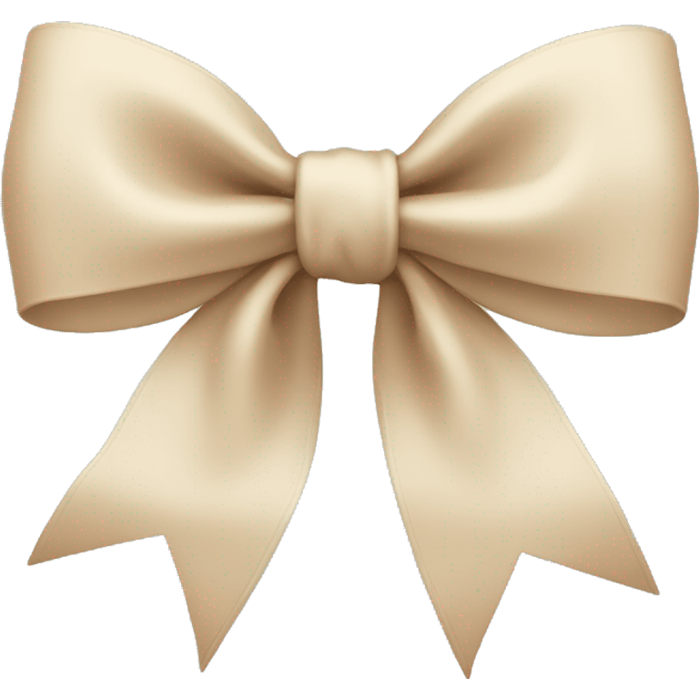 pretty beige bow emoji