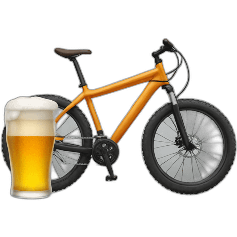 Mountain bike beer emoji