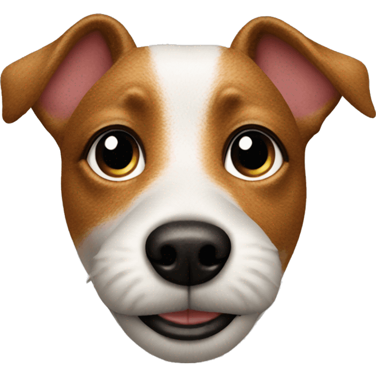  jack Russel dog face textured as a ham emoji