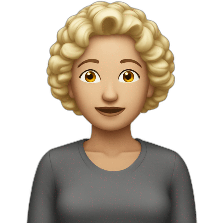 Anciana pelo corto rubia emoji