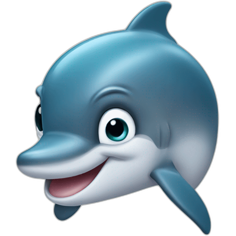 a dolphin face emoji