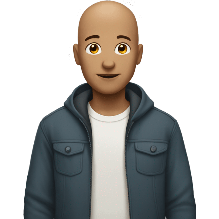 bald boy looking at viewer emoji