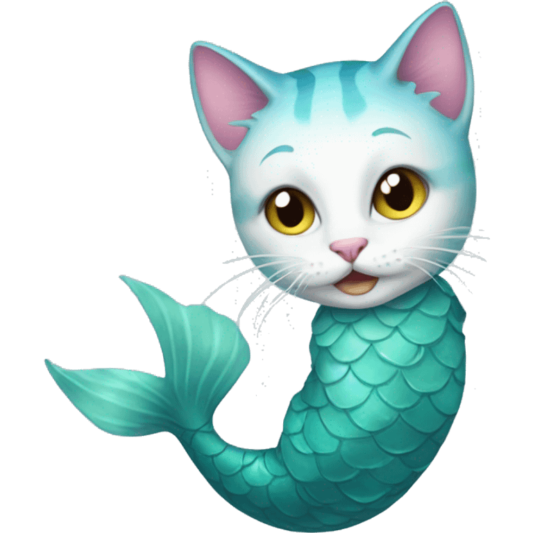 Mermaid cat emoji