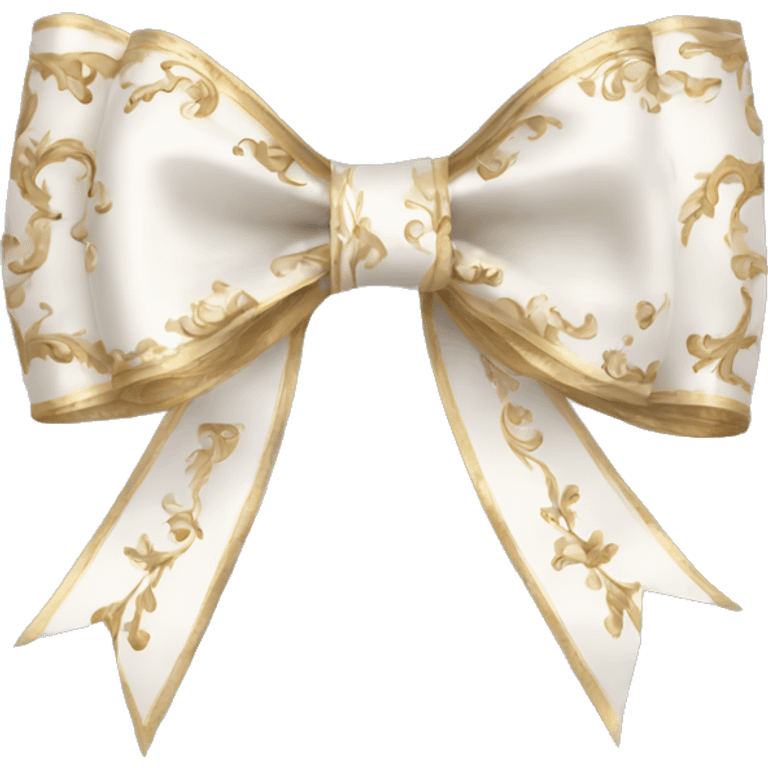 vintage rococo bow white emoji