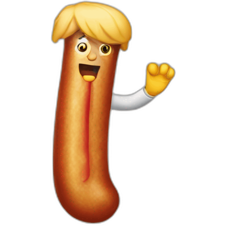 trump-holding-his-sausage emoji