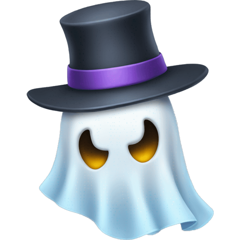 Ghost using a hat emoji