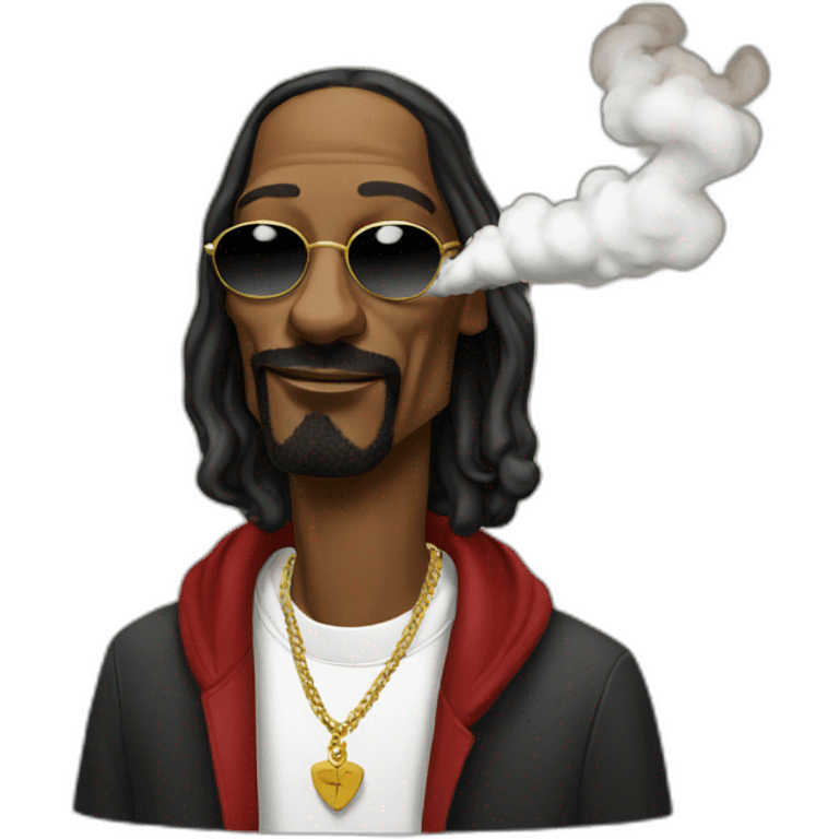 Snoop Dogg smoking emoji