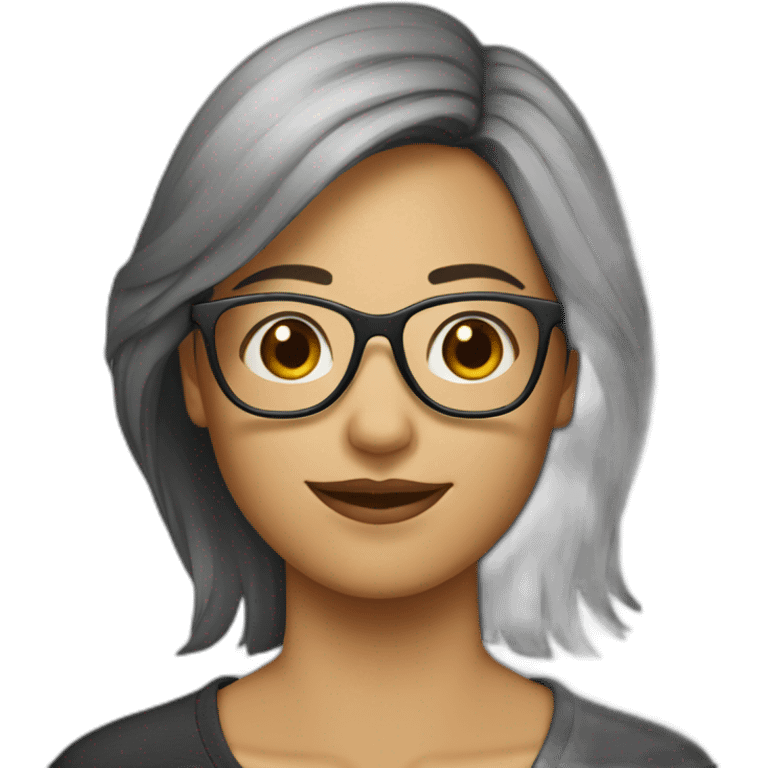 Lesbienne à lunettes emoji