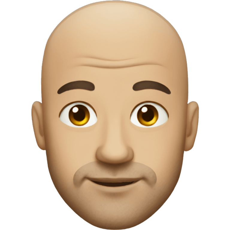 Bald man wearing tattoos  emoji