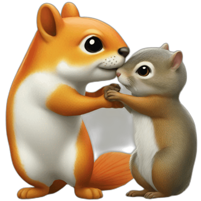 fish kiss squirrel emoji