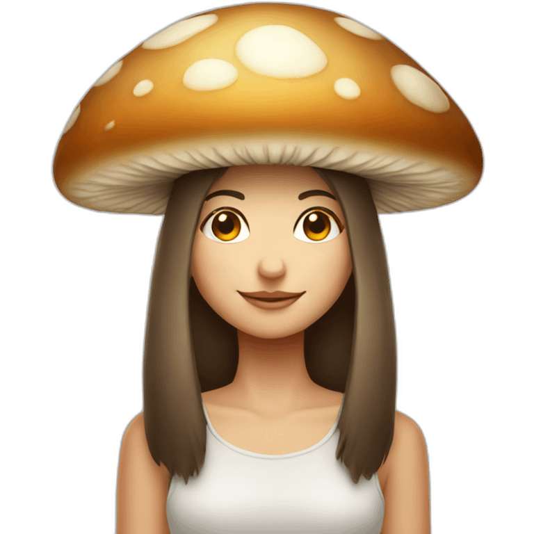 Mushroom hat girl emoji