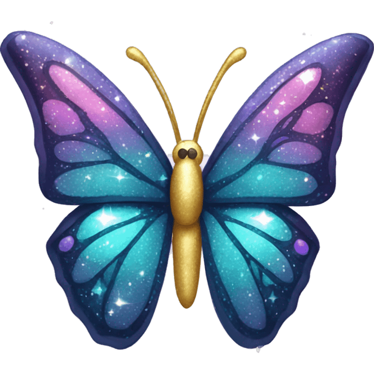 Glittery Starry Gemstone Butterfly emoji