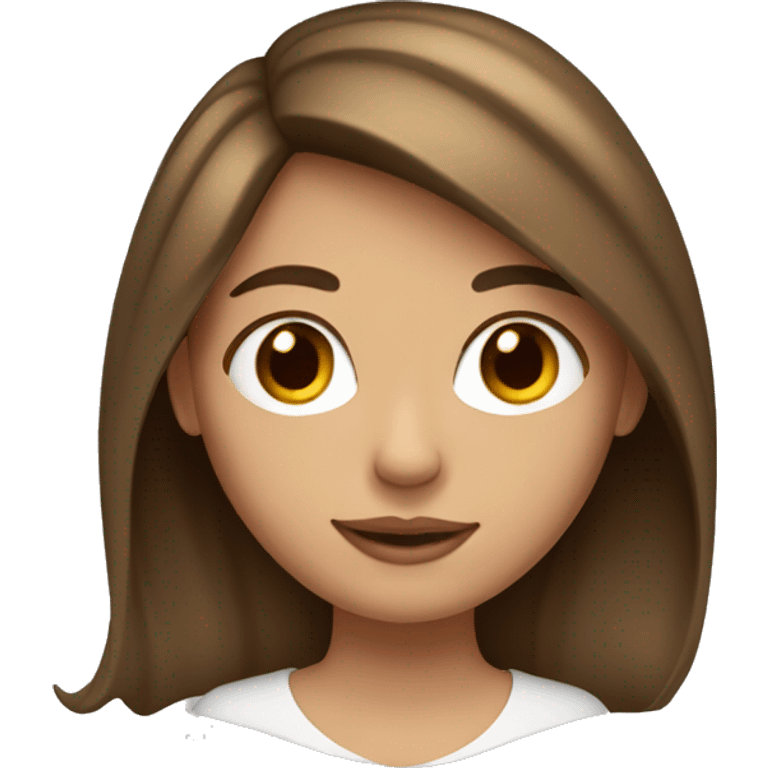 girl with brown hair with blonde highlights writing in cursive  emoji