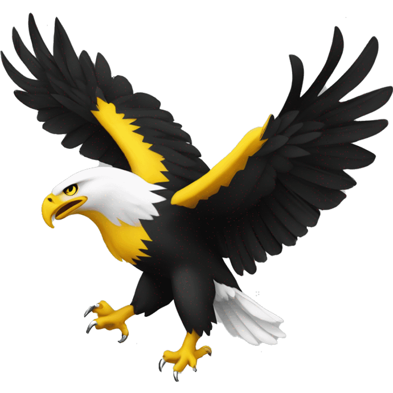 Black and yellow eagle emoji