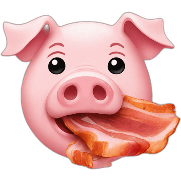 pig cutted on bacon emoji