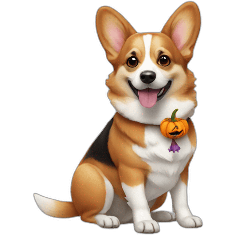 Corgi halloween emoji