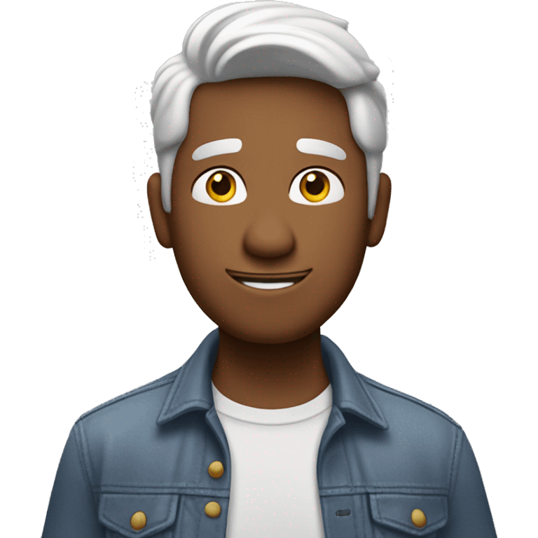 Hombre joven blanco saludando estilo Pixar   emoji