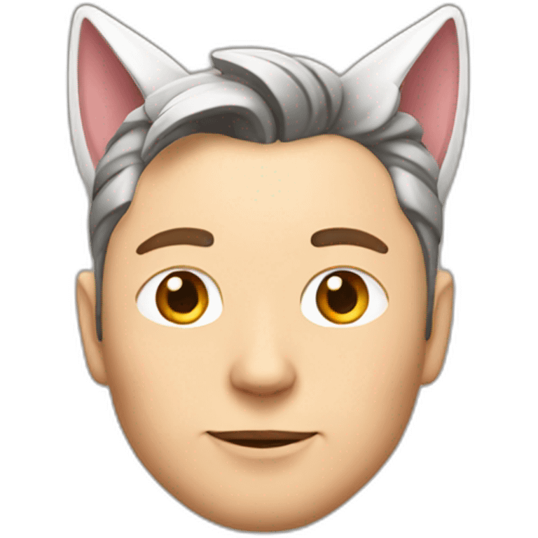 Elon musk with cat ears emoji