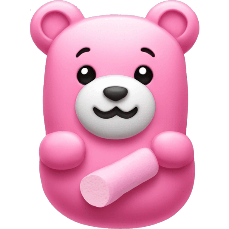 Pink bear-shaped marshmallows emoji