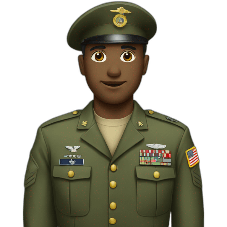 military on uniform emoji