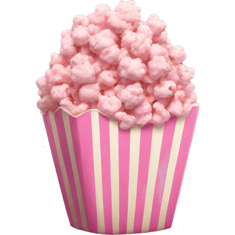 Pink popcorn emoji