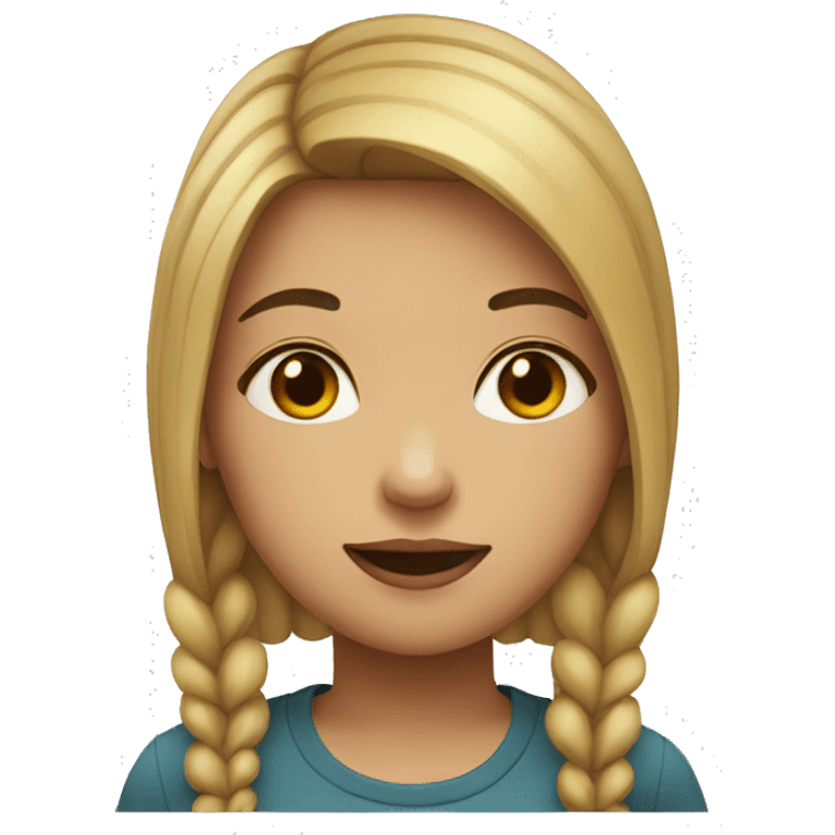 Girl with chubby cheeks emoji