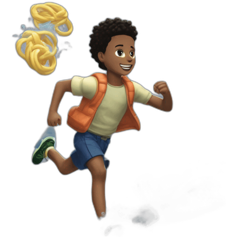 4kt nba youngboy boy running from a shark while a shark running away from Nico Robin full body pawg emoji