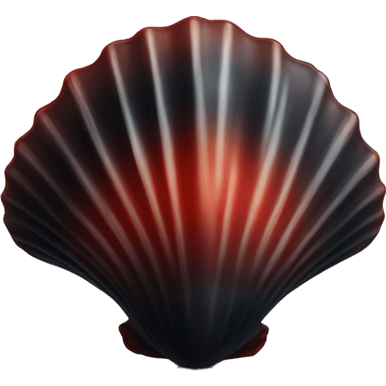 black red seashell emoji