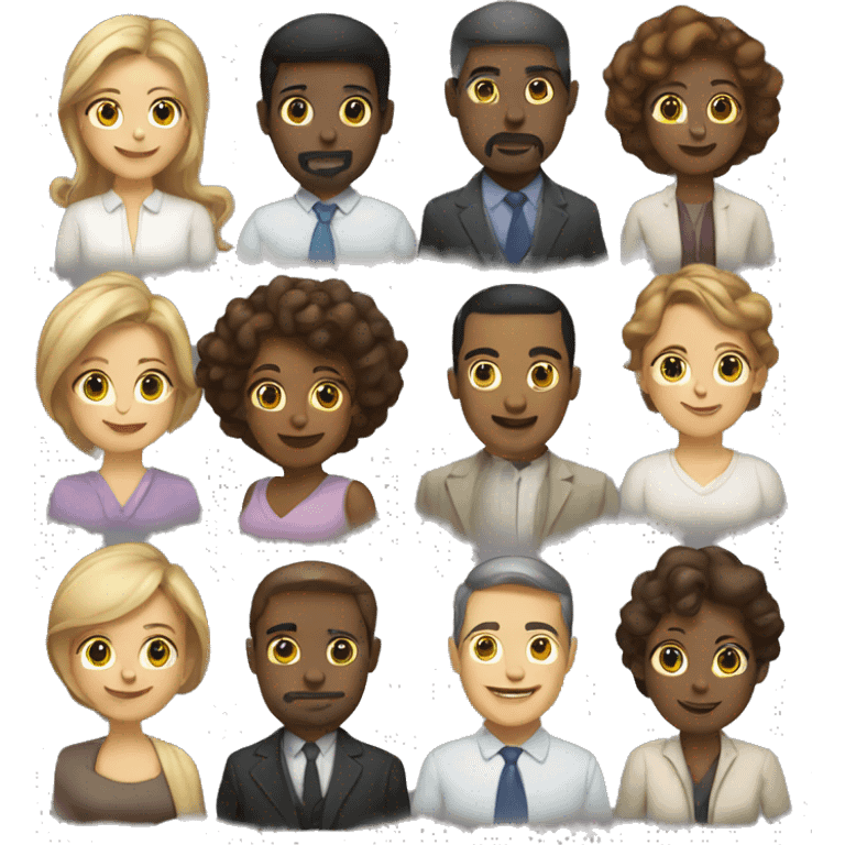 a littl group of people man and woman mixed emoji