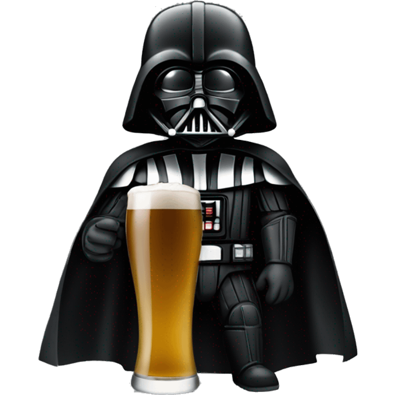 Dark vador qui boit une bière  emoji