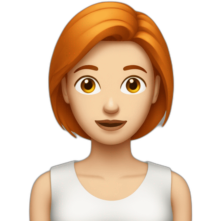 Femme rousse au carre droit emoji