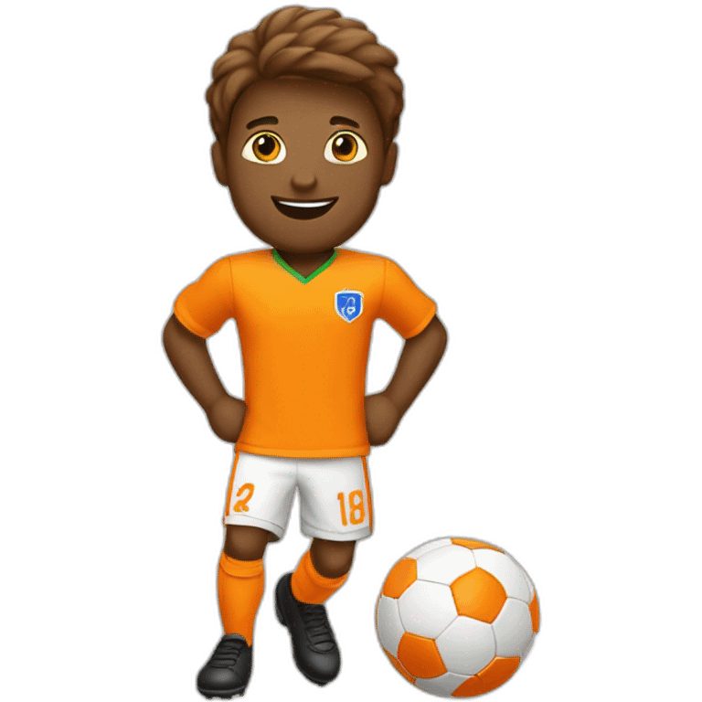 Gode play soccer orange emoji