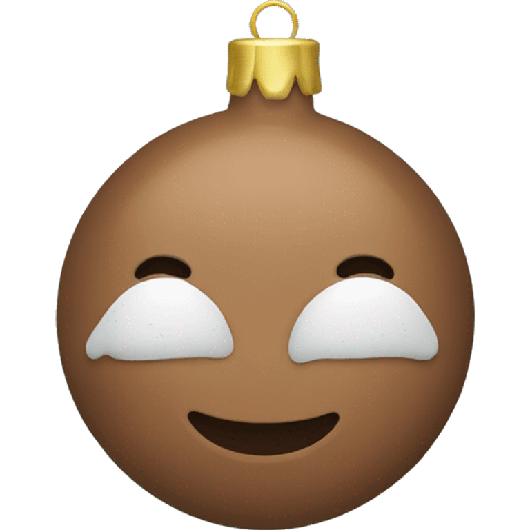 brown christmas ornament emoji