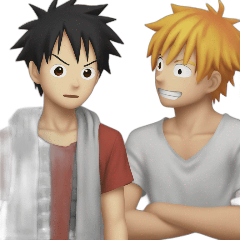 Luffy boy talks to Naruto Teen emoji