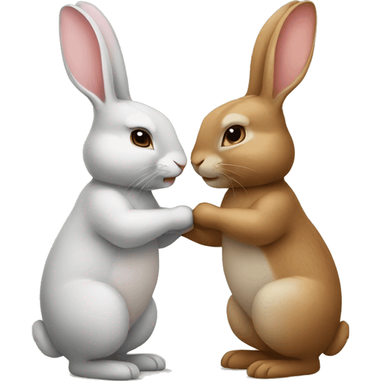 rabbits holding hands emoji