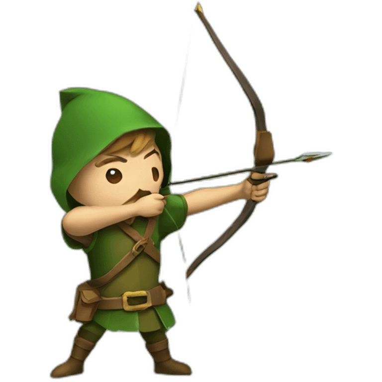 robin hood shooting arrow emoji